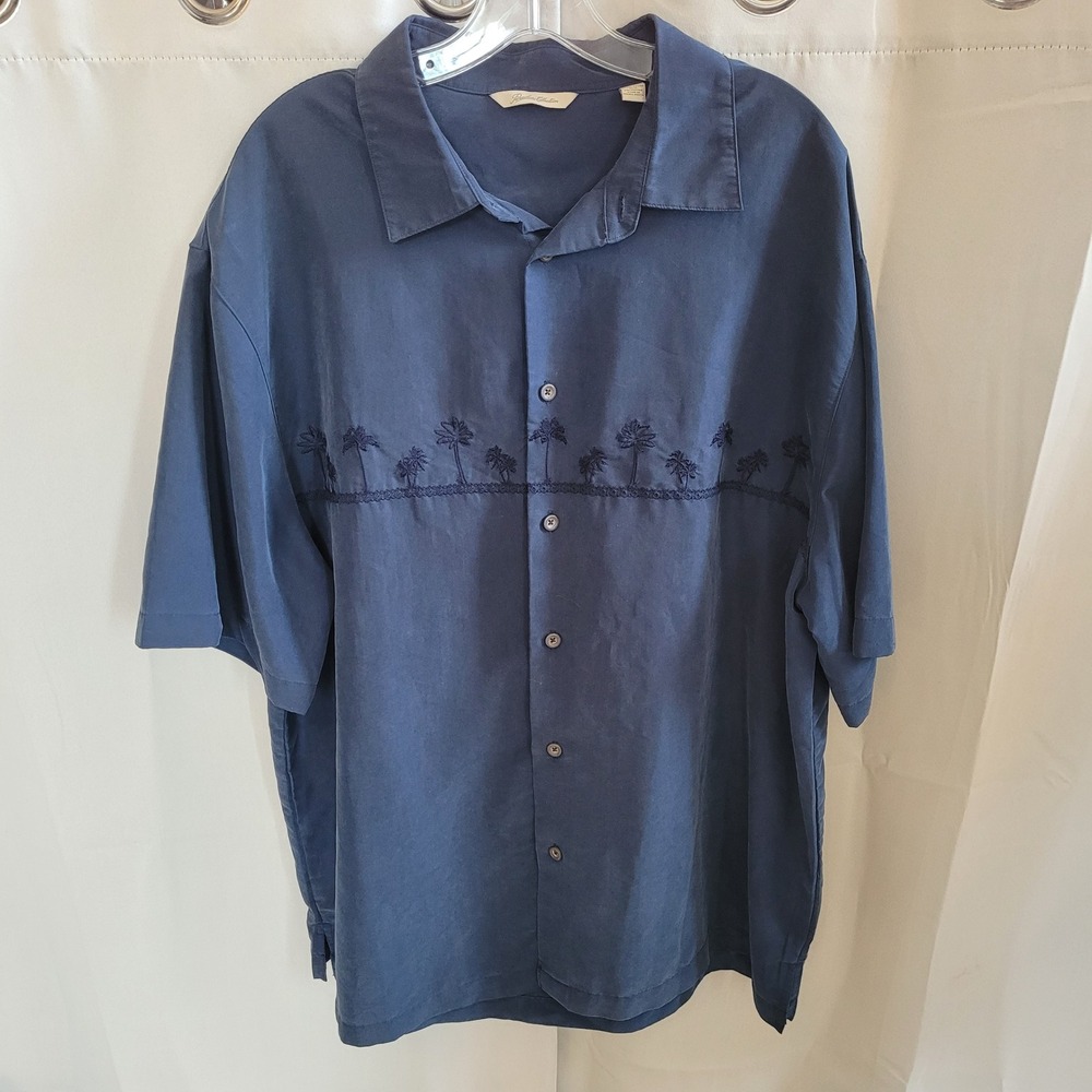 Paradise Collection Men Button Up Oversized XL Palm Trees Tropical Beach 21656